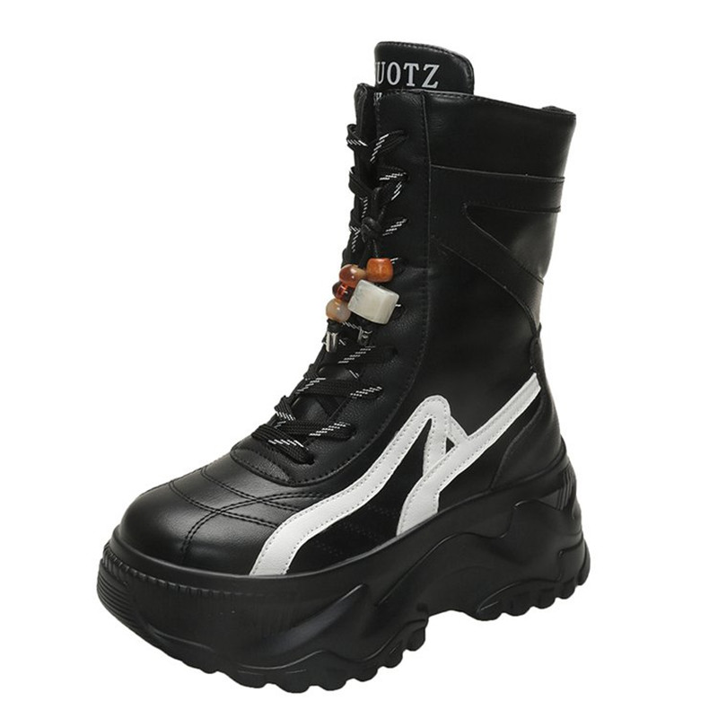 Motorcycle Chain - Neue Frauen 8 CM Chunky Mid-Kalb
