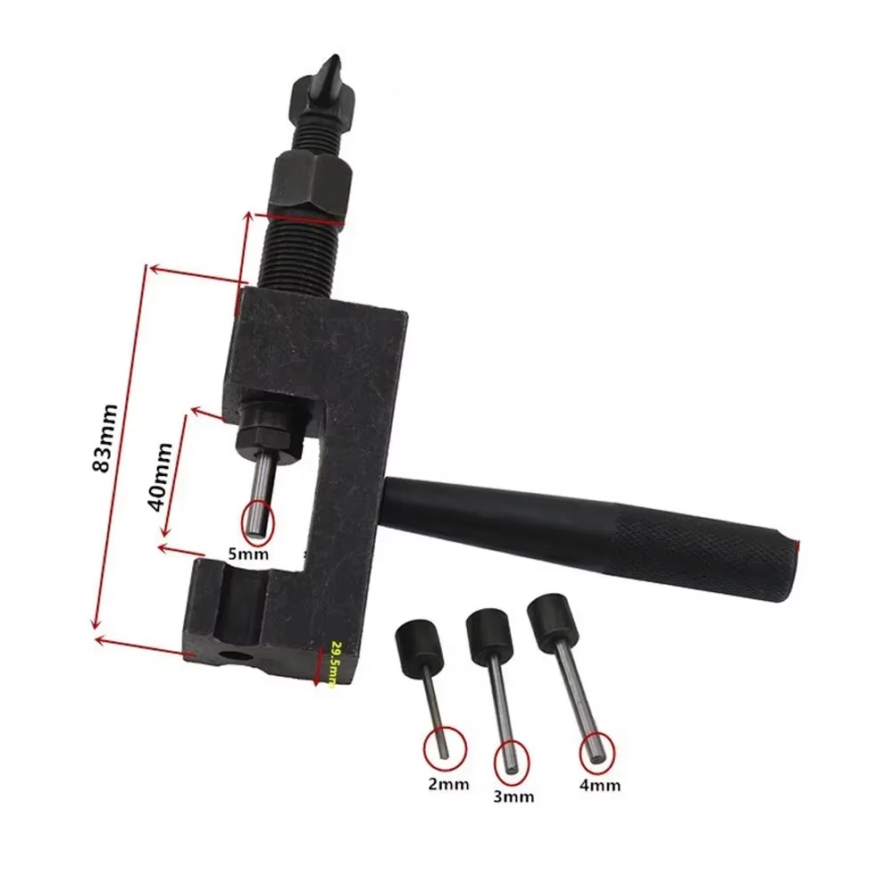 Chain Breaker - Motorrad-Kettentrenner-Nietwerkzeug, 6-Pin-Kettenschneider, Nietmaschine, Fahrrad-Kettenstift-Reparaturwerkzeug, universell, robust,