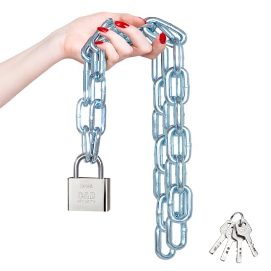 Bicycle Chain - Robuste 39-Zoll-8-mm-Sicherheitskette mit verzinktem Rostschutz und