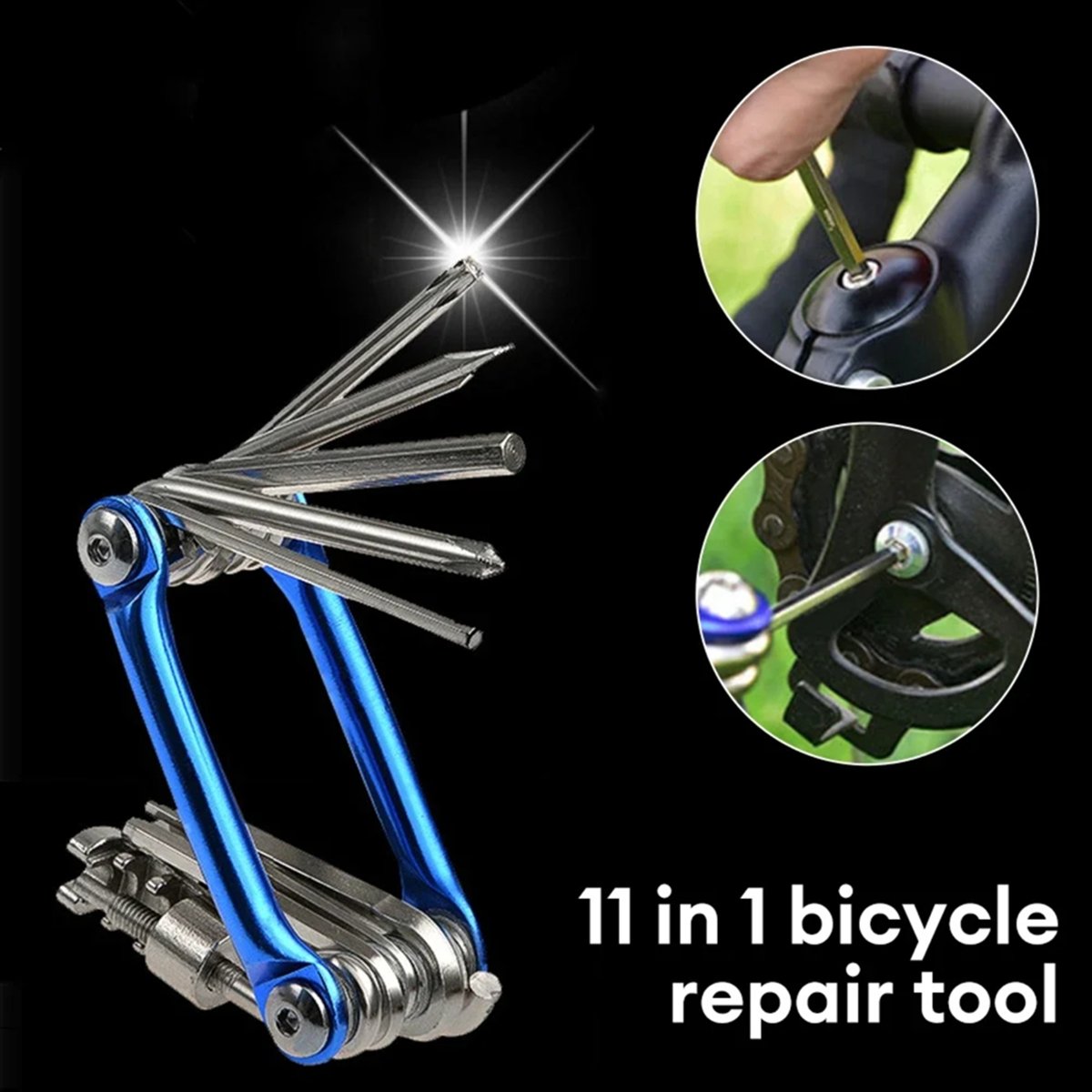 Bicycle Chain - ABPF 11-in-1 Fahrrad-Multireparatur-Werkzeugset Mountainbike-Schraubenschlüssel Schraubendreher Kettenwerkzeug