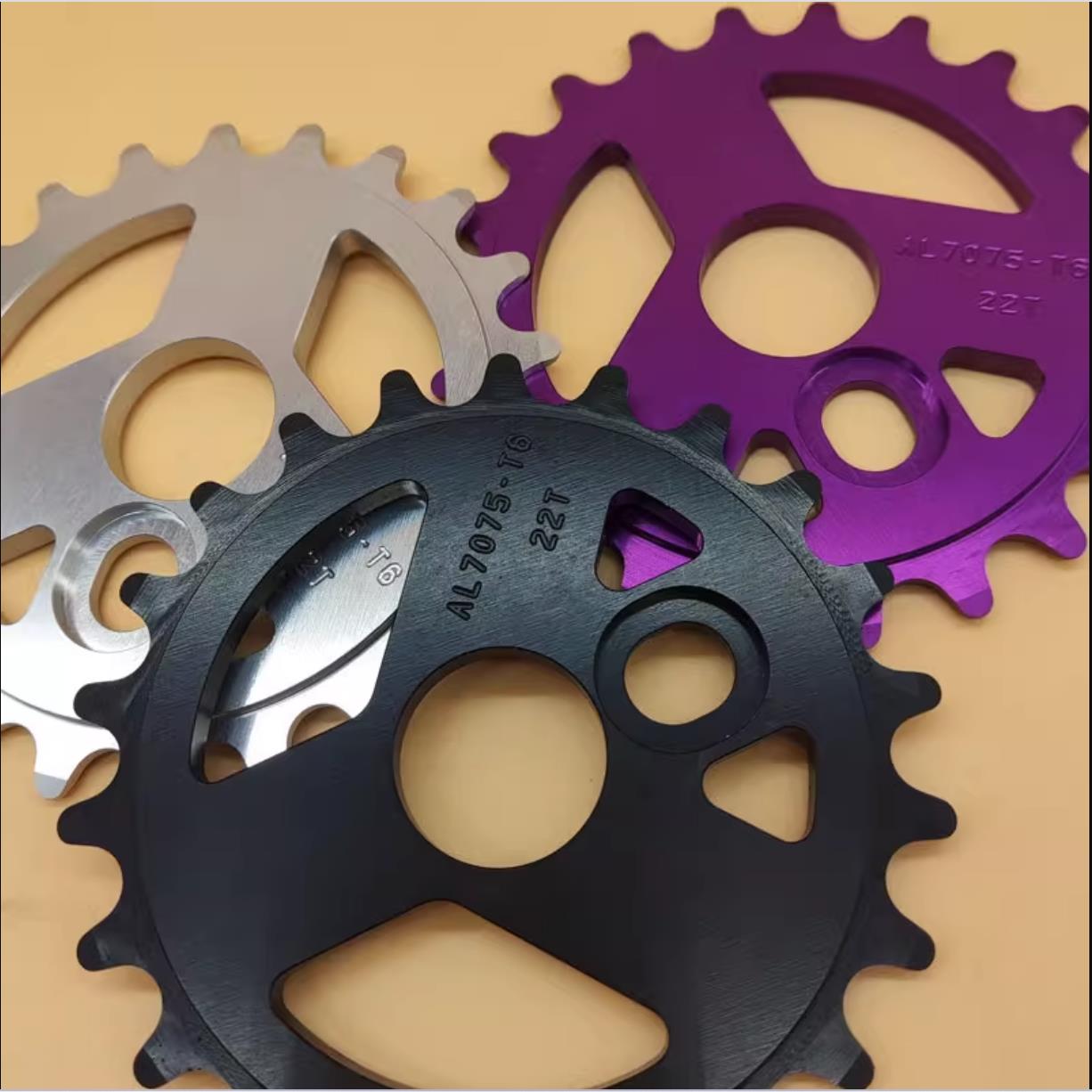 Sprocket - BMX-Kettenblatt 18T 22T Aluminium 7075 CNC-Legierung