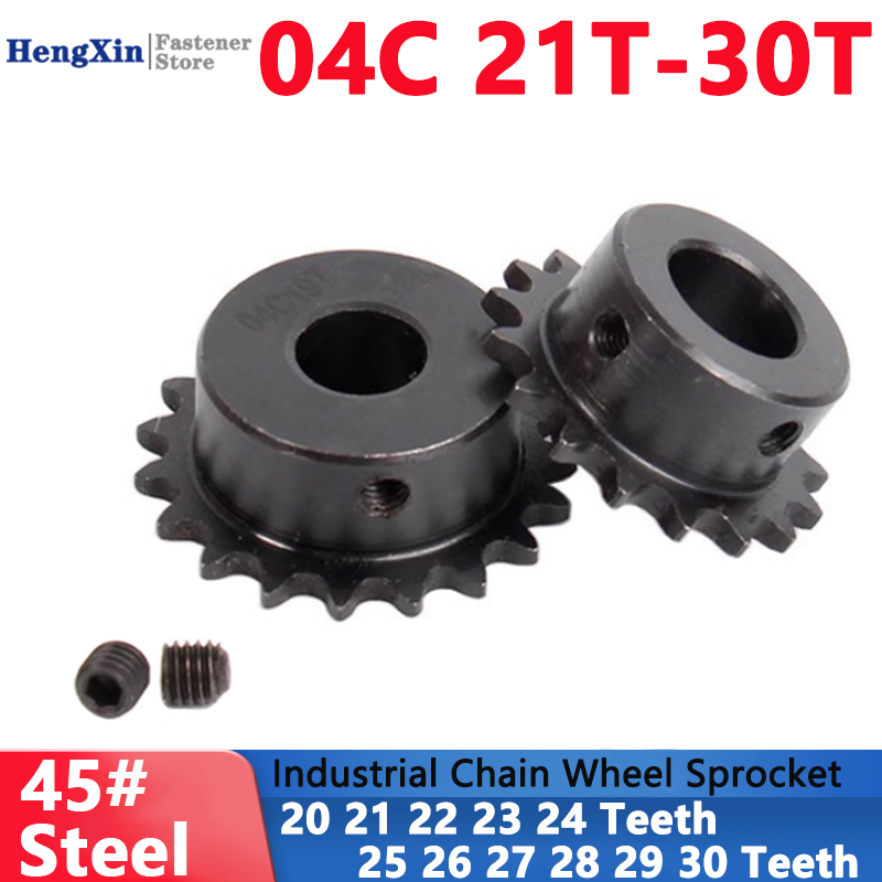 Chain Sprocket Set - 1 Stück 21T-30T 04C Industriekettenrad 21