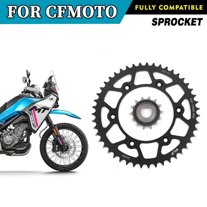 Motorcycle Parts Chain - Für CFMOTO 450MT 47-Zahn-Kettenrad, großes und