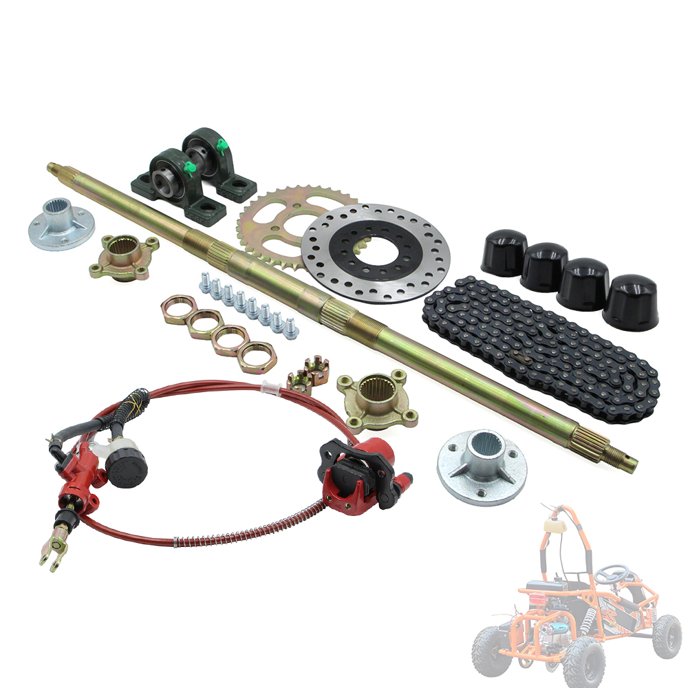 428 Chain - Go-Kart 740mm Hinterachse Komplett-Set mit 428