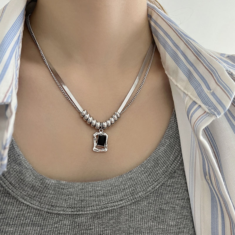 Xcm Chain - Mehrschichtige Edelstahlketten Halsband Halskette für Frauen