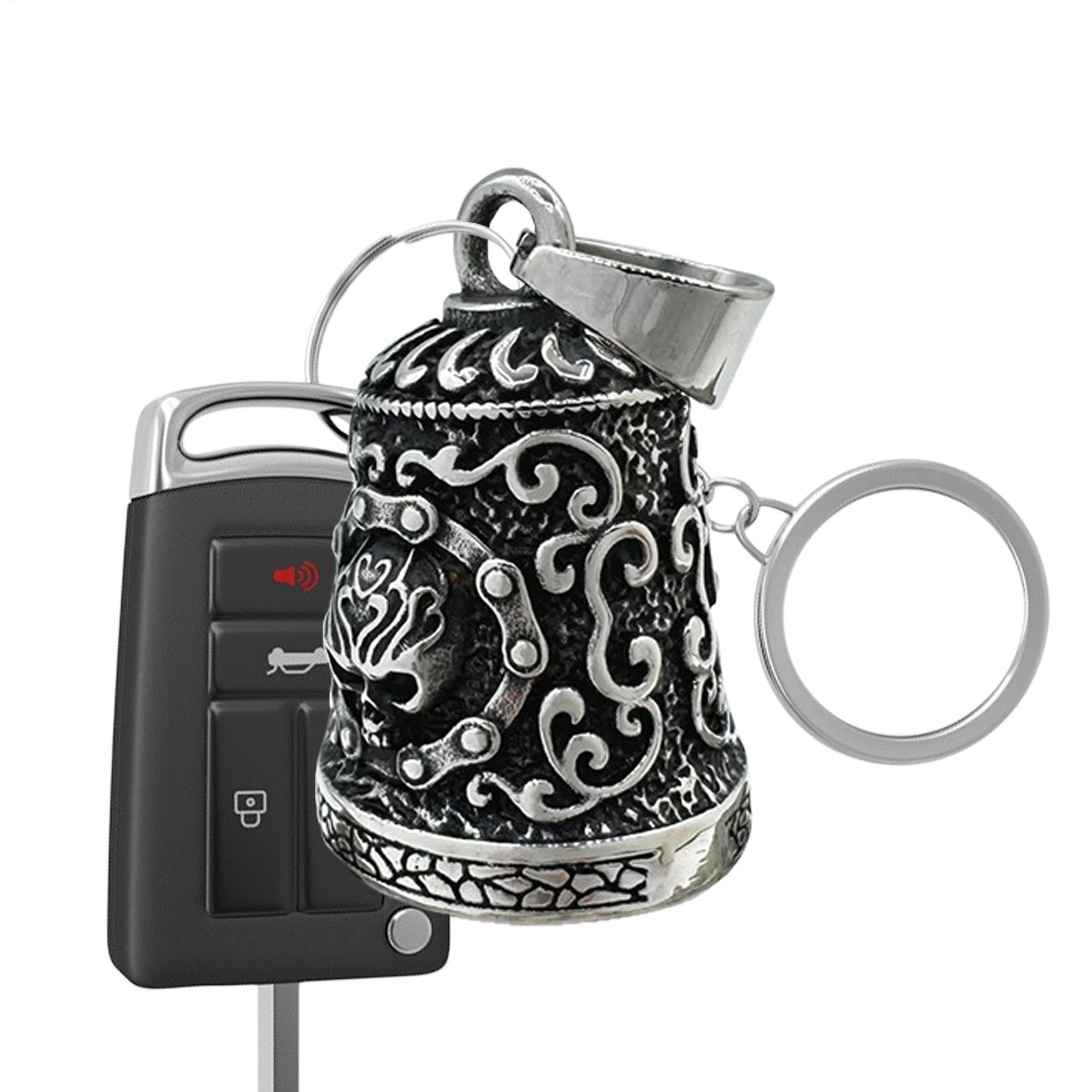 Motorcycle Chain - Totenkopf-Glockenanhänger, Motorradglocken, Dekoration für Männer, Reiter,