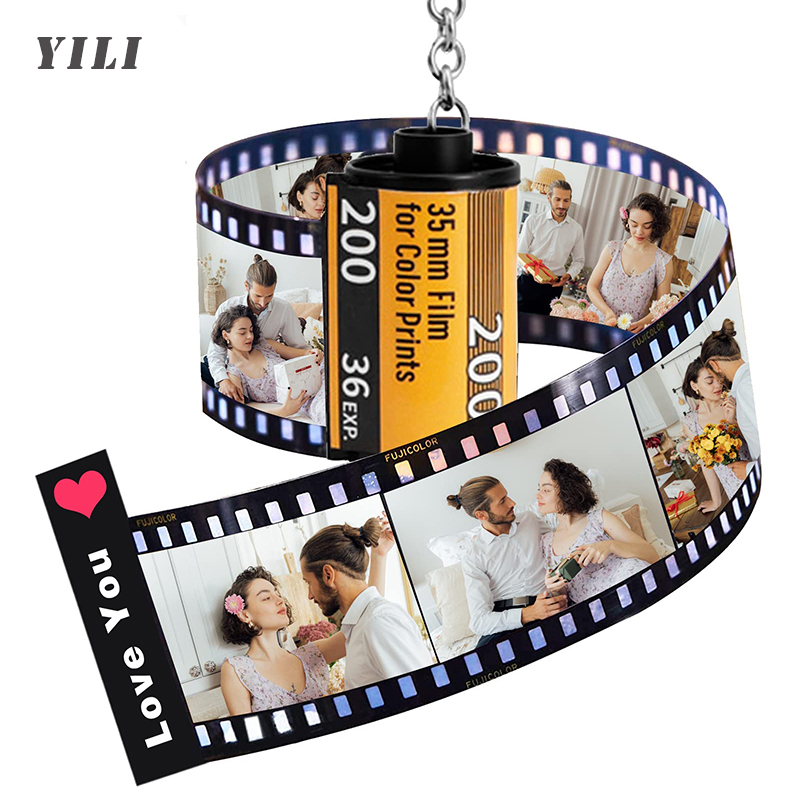 Roller Chain - Personalisierte Schlüsselanhänger mit Fotofilmrolle und Fotoalbum,