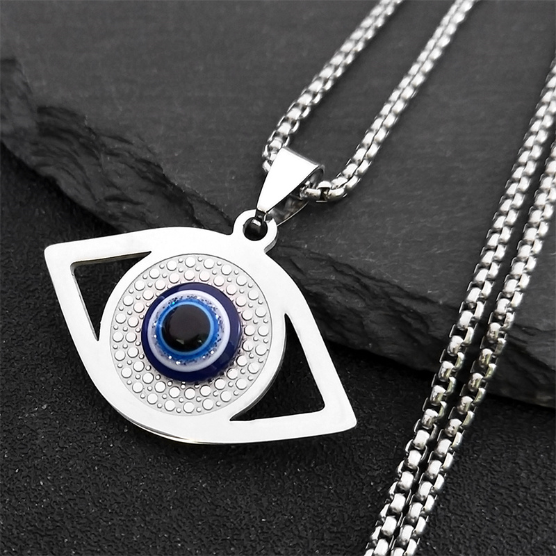 Steel Chain - Islamische Hamsa Böser Blick Blaues Auge
