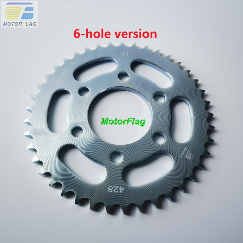 428 Chain - Hinteres Kettenrad 428-41T (Neuer Typ, 6-Loch-Version)