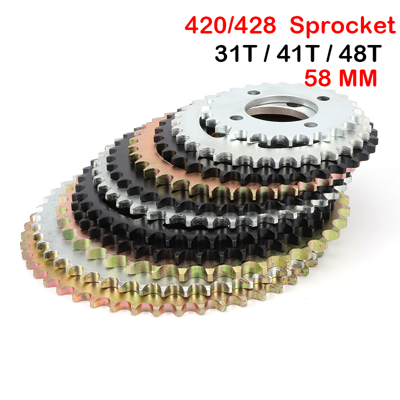 428 Chain - Motorrad 420/428 Kette 37T/41T/48T zähne 58mm