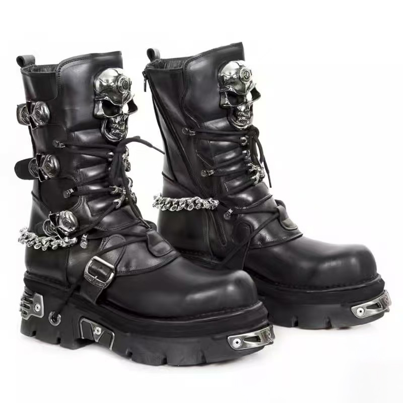 Mode männer Echte Leder Motorr – Motorcycle Chain Bewertung und Preis