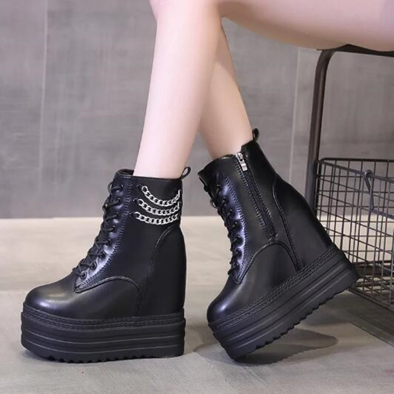 NEUE Frauen Stiefeletten Leder – Motorcycle Chain Bewertung und Preis