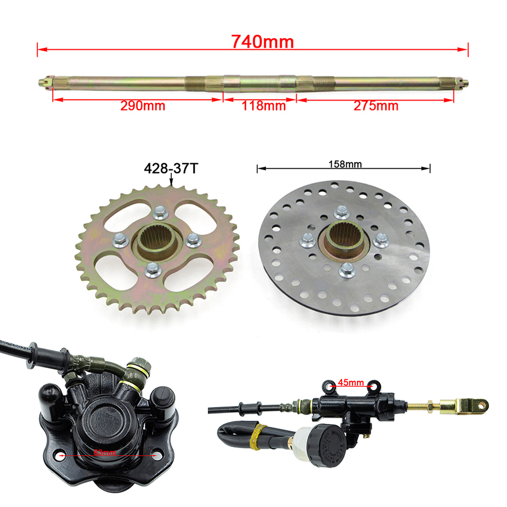 Go-Kart 740mm Hinterachse Komp – 428 Chain Bewertung und Preis