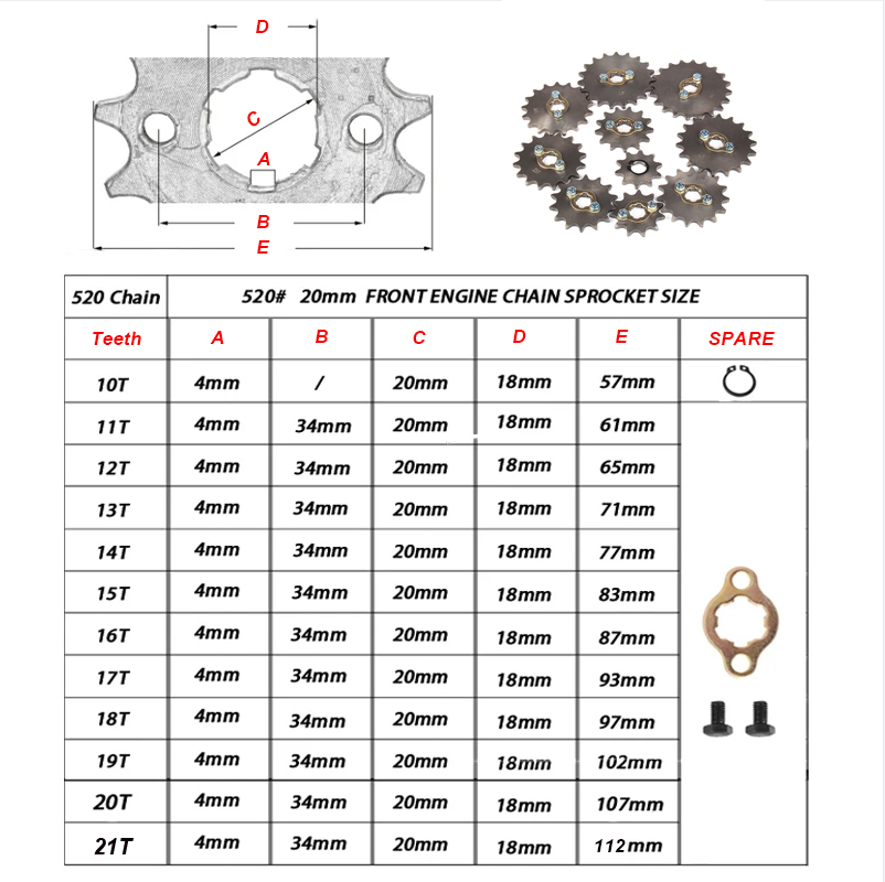 Kettenräder vorne mit Motor 52 – Xcm Chain Bewertung und Preis