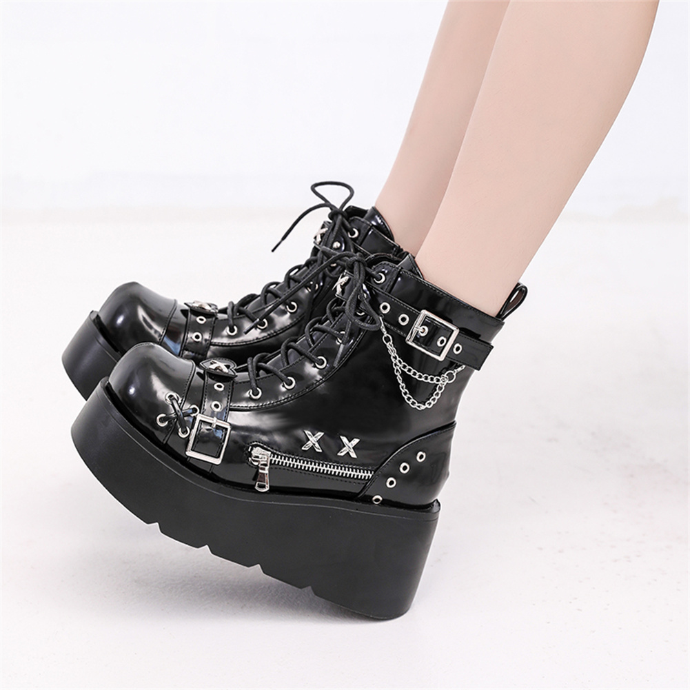 Brandneue Damen Goth Plateau-S – Motorcycle Chain Bewertung und Preis